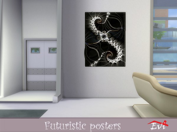  The Sims Resource: Futuristic posters by evi