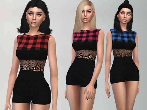  The Sims Resource: Plaid Outfit by Puresim