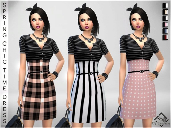  The Sims Resource: Spring Chic Time Dress by Devirose