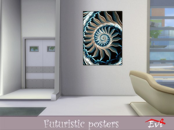 The Sims Resource: Futuristic posters by evi