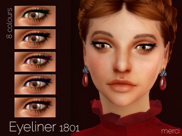  The Sims Resource: Eyeliner 1801 by Merci