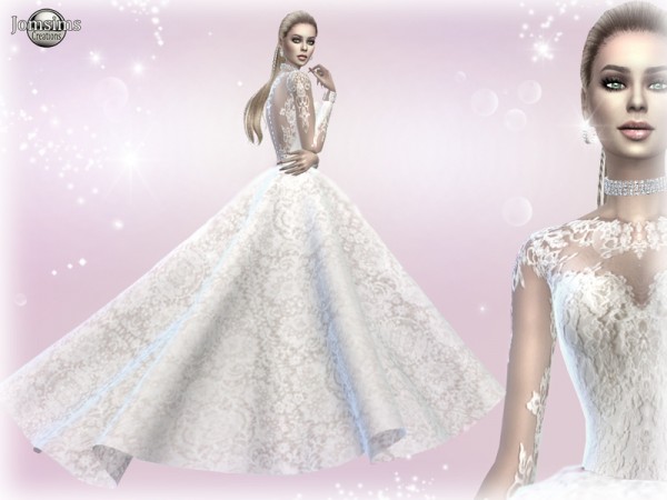  The Sims Resource: Atanis wedding dress 2 Princess by jomsims