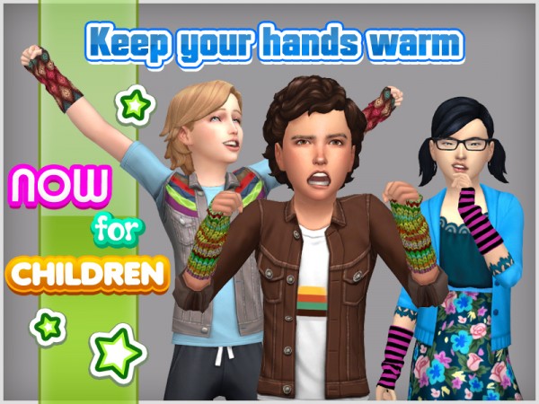  The Sims Resource: KYHW   childrens mittens by WistfulCastle