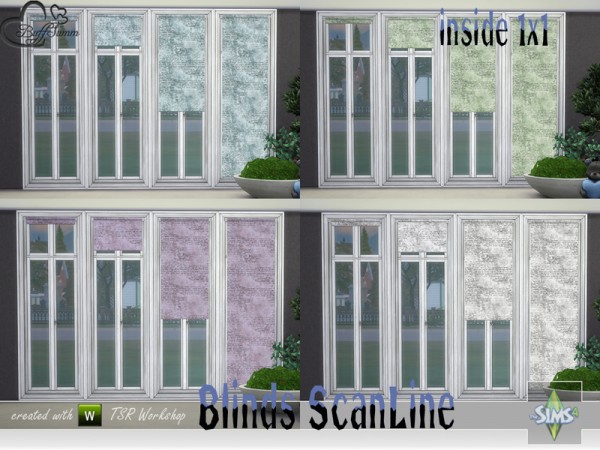  The Sims Resource: Blinds Scan Line Inside by BuffSumm