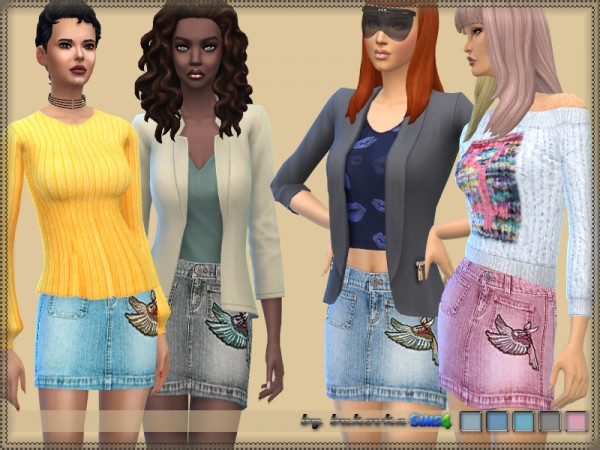  The Sims Resource: Skirt Denim by bukovka