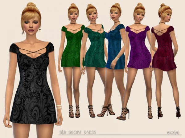  The Sims Resource: Silk Short Dress by Paogae