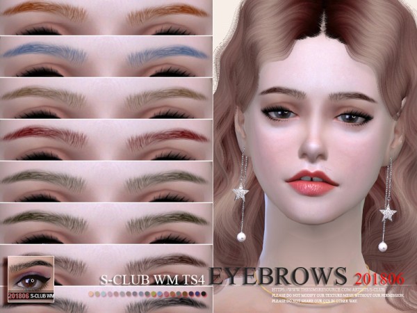  The Sims Resource: Eyebrows 201806 by S club