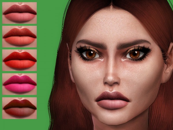  The Sims Resource: Flo lipstick by Sharareh