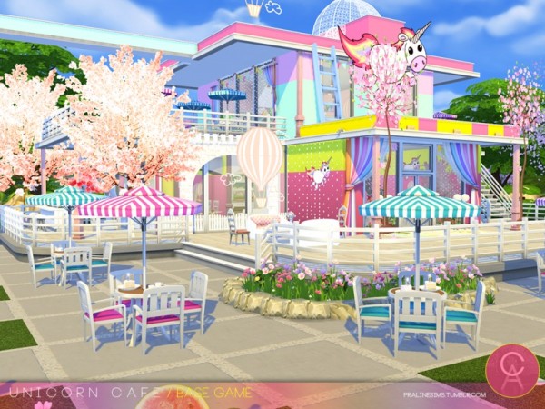  The Sims Resource: Unicorn Cafe by Pralinesims