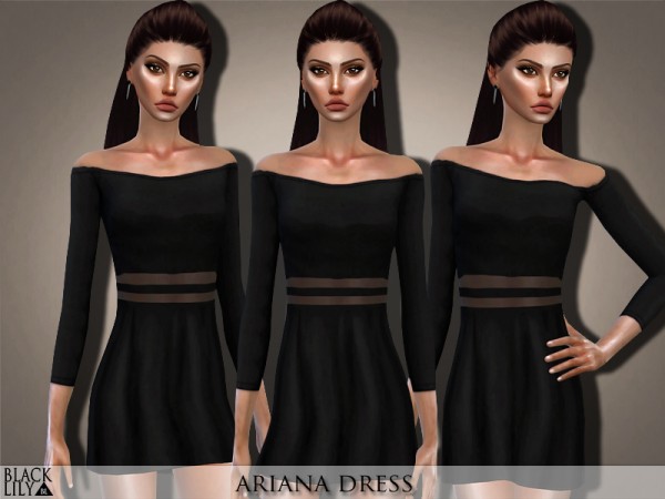  The Sims Resource: Ariana Dress by Black Lily