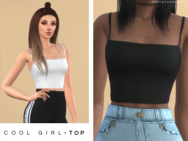  The Sims Resource: Cool Girl Top by Christopher067
