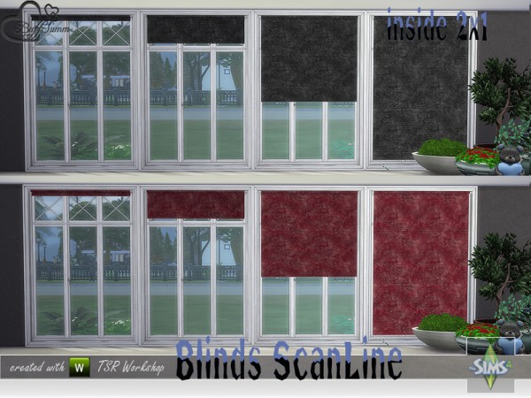  The Sims Resource: Blinds Scan Line Inside by BuffSumm