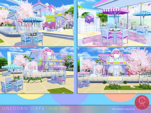  The Sims Resource: Unicorn Cafe by Pralinesims