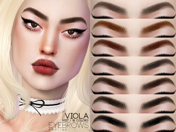 The Sims Resource: Viola Eyebrows N127 by Pralinesims