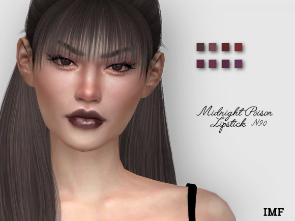  The Sims Resource: Midnight Poison Lipstick N.90 by IzzieMcFire