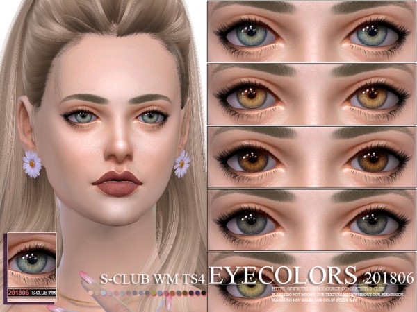  The Sims Resource: Eyecolors 201806 by S Club