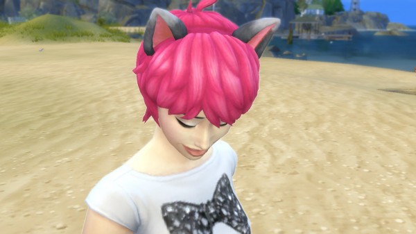  Mod The Sims: More Realistic Cat Ears Hair by EmilitaRabbit