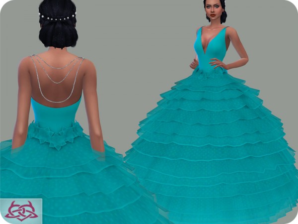  The Sims Resource: Wedding Dress 16 recolored 1 by Colores Urbanos