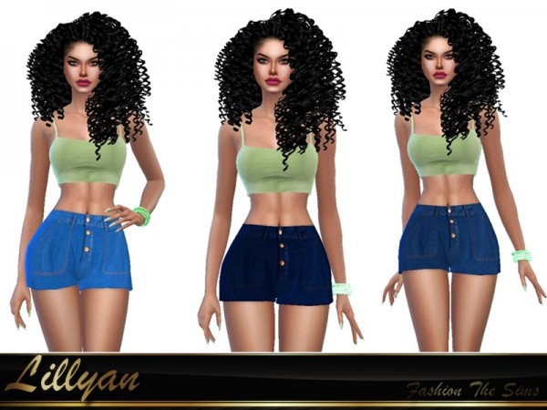  The Sims Resource: Short Jeans by LYLLYAN