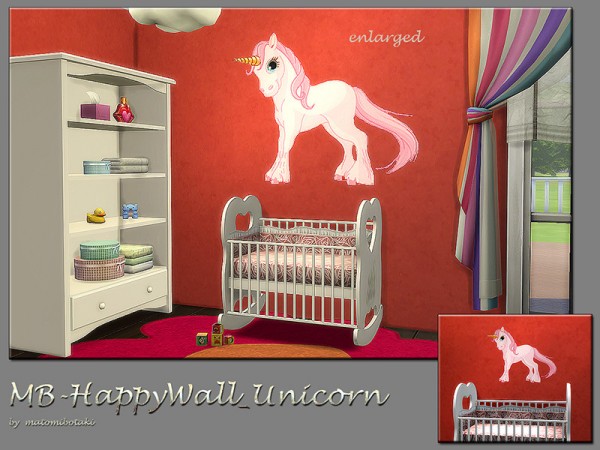  The Sims Resource: Happy Wall Unicorn by matomibotaki