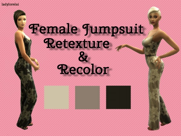  Simsworkshop: Jumpsuit Retexture and Recolored by LadyLorelai
