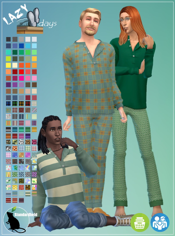  Simsworkshop: Lazy days pajamas for him by Standardheld