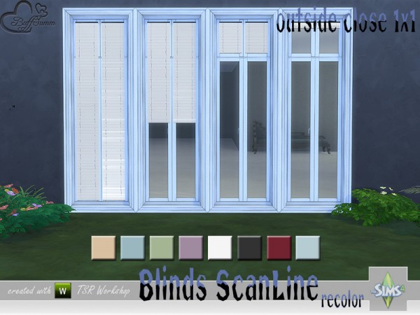 The Sims Resource: Recolor Blinds Scan Line Outside by BuffSumm