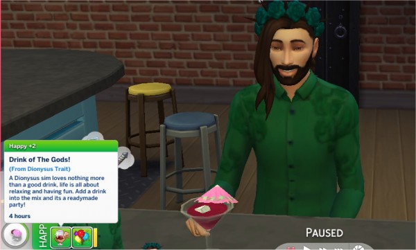  Mod The Sims: Dionysus Trait by PurpleThistles