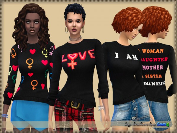  The Sims Resource: Sweater Woman by Bukovka