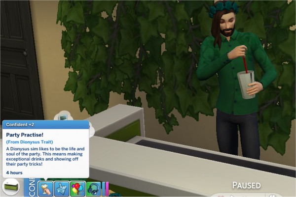  Mod The Sims: Dionysus Trait by PurpleThistles