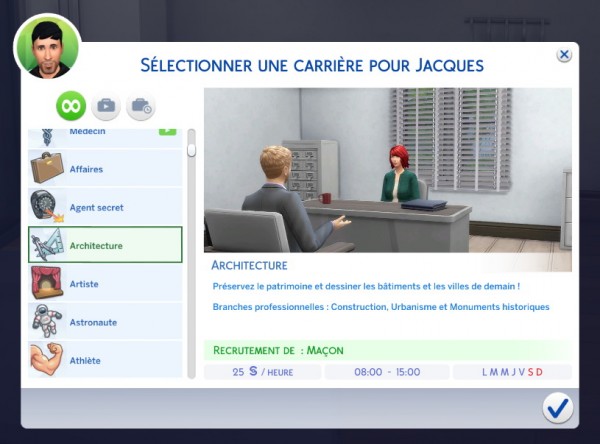  Mod The Sims: Architecture Career by Neia