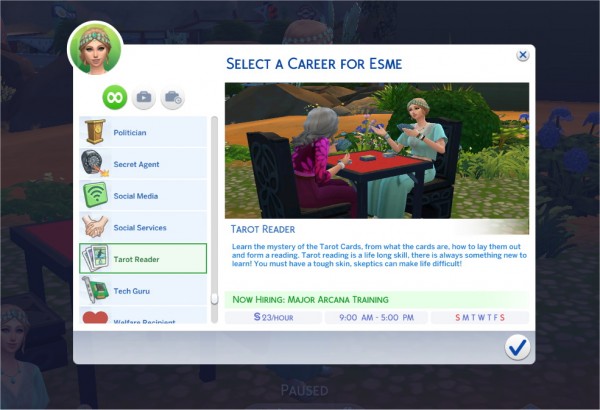  Mod The Sims: Tarot Reader Career by PurpleThistles