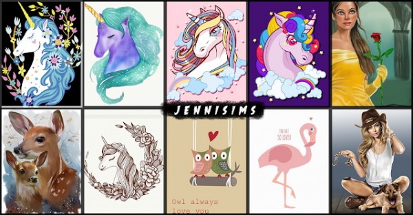  Jenni Sims: Paintings Unicorns Buzz