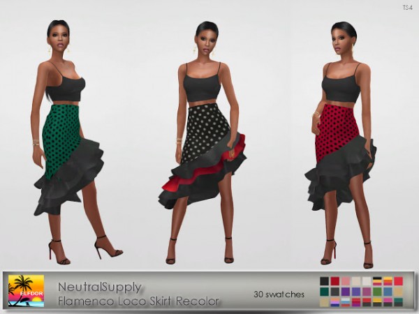  Elfdor: Flamenco Loco Skirt Recolor