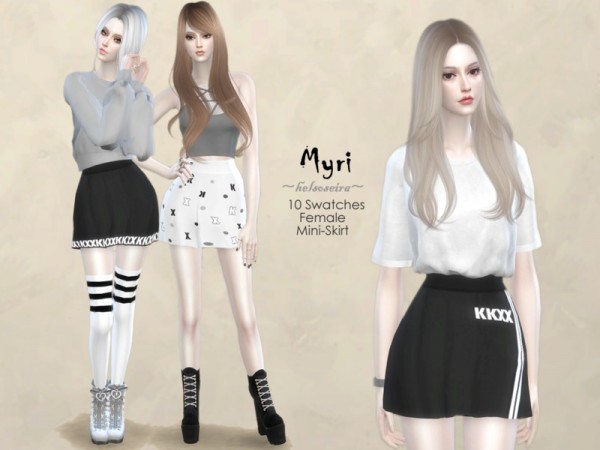  The Sims Resource: MYRI   Mini Skirt by Helsoseira