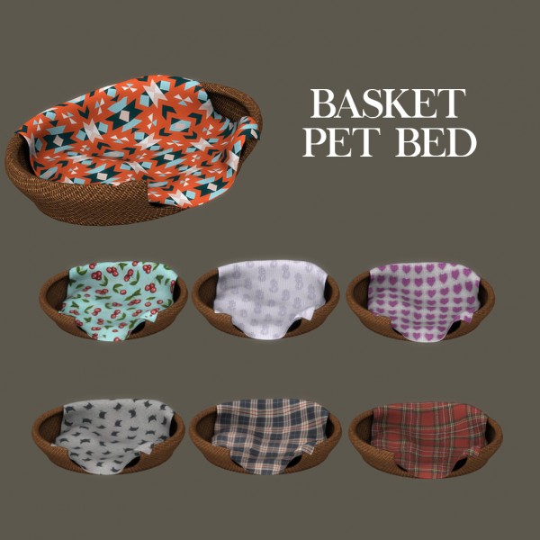 Leo 4 Sims: Bascket pet bed • Sims 4 Downloads