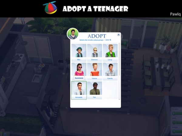  Mod The Sims: Adopt a teenager by Pawlq