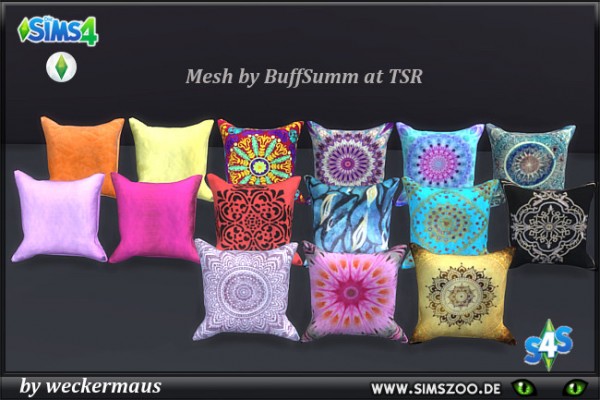  Blackys Sims 4 Zoo: Orient pillows by weckermaus