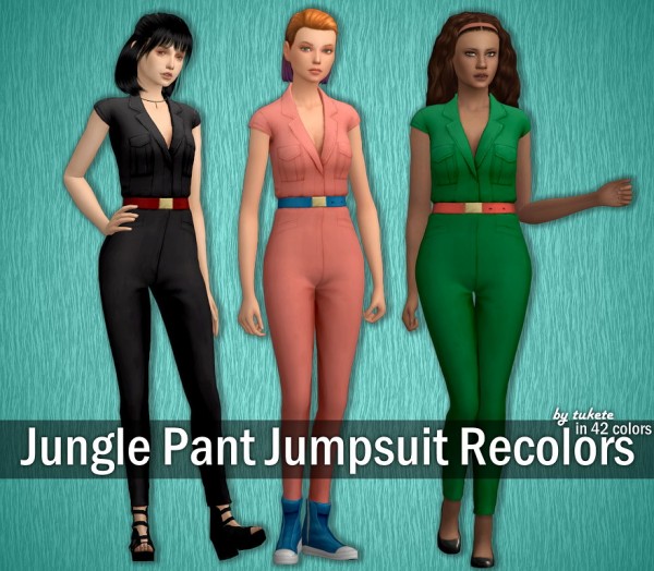 Tukete: Jungle Pant Jumpsuit Recolors