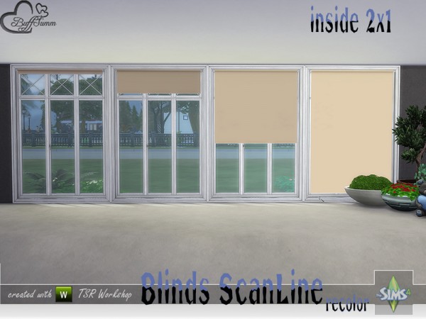  The Sims Resource: Blinds Scan Line Inside recolored by BuffSumm