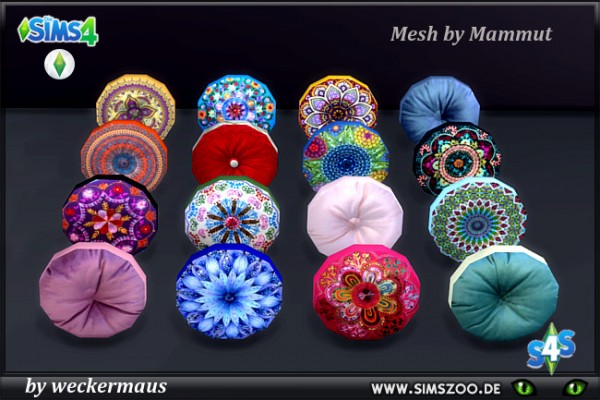  Blackys Sims 4 Zoo: Orient pillows round by weckermaus