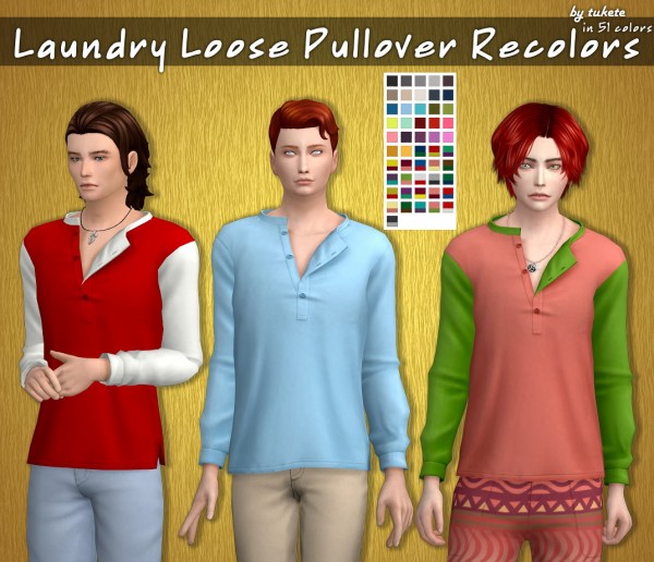  Tukete: Loose Pullover Recolors