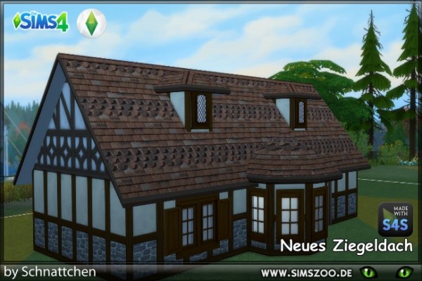  Blackys Sims 4 Zoo: Brick roof 02 by Schnattchen