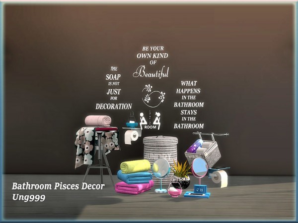  The Sims Resource: Bathroom Pisces Decor by ung999
