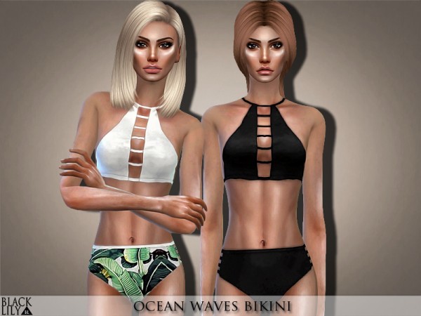  The Sims Resource: Ocean Waves Swimsuit by Black Lily
