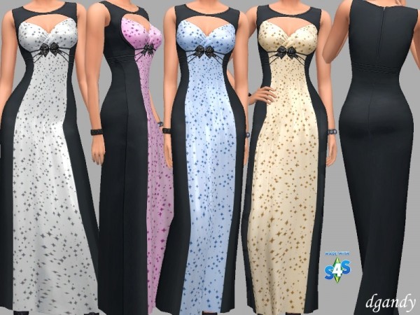  The Sims Resource: Formal dress Irene by dgandy