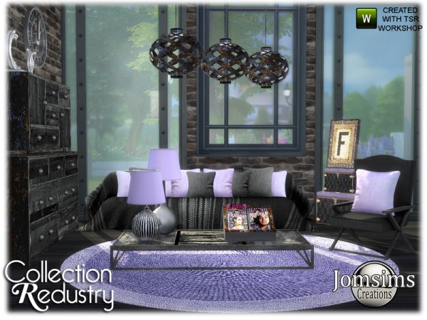  The Sims Resource: Redustry livingroom by jomsims