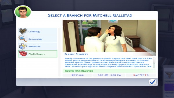  Mod The Sims: Medical career by KPC0528