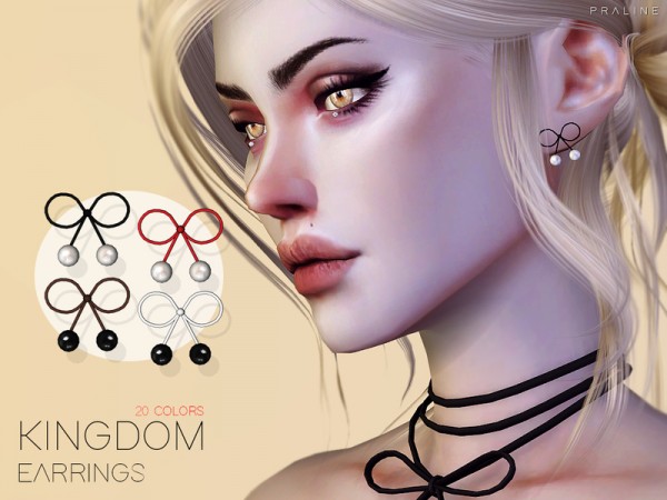  The Sims Resource: Kingdom Earrings by Pralinesims