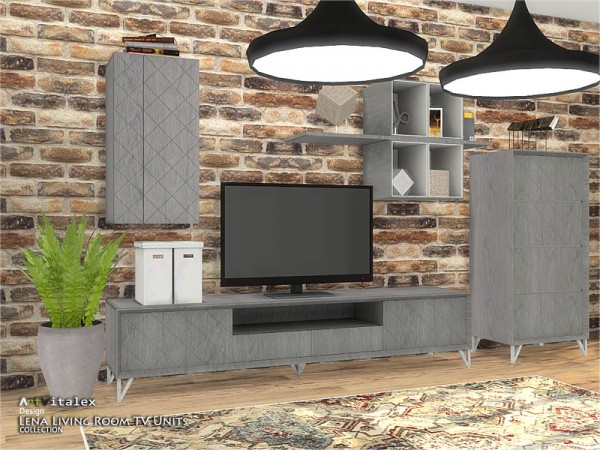  The Sims Resource: Lena Livingroom TV Units by ArtVitalex